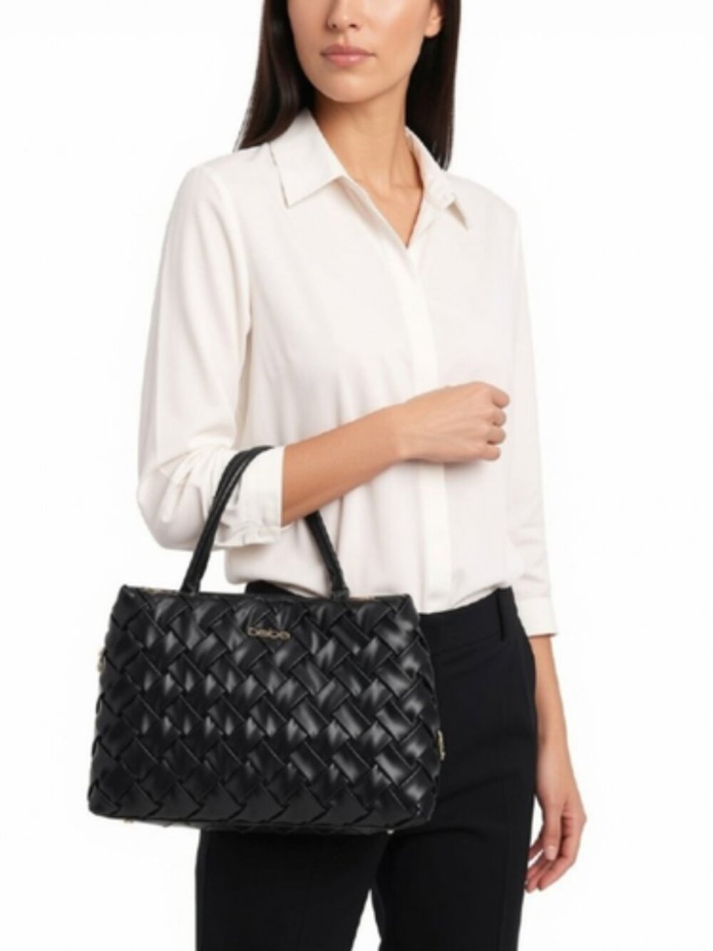 Women's Luca Medium Satchel Crossbody Bag Quilt Sleek Handle & Shoulder Strap
